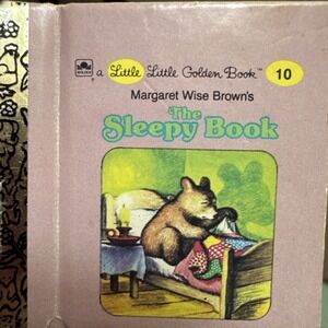 1968 Vintage a Little Little Golden book 10 The Sleepy Book mint‎ white pages